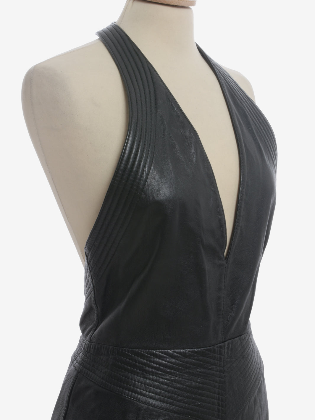Gianfranco Ferré Leather Midi Dress - 80s