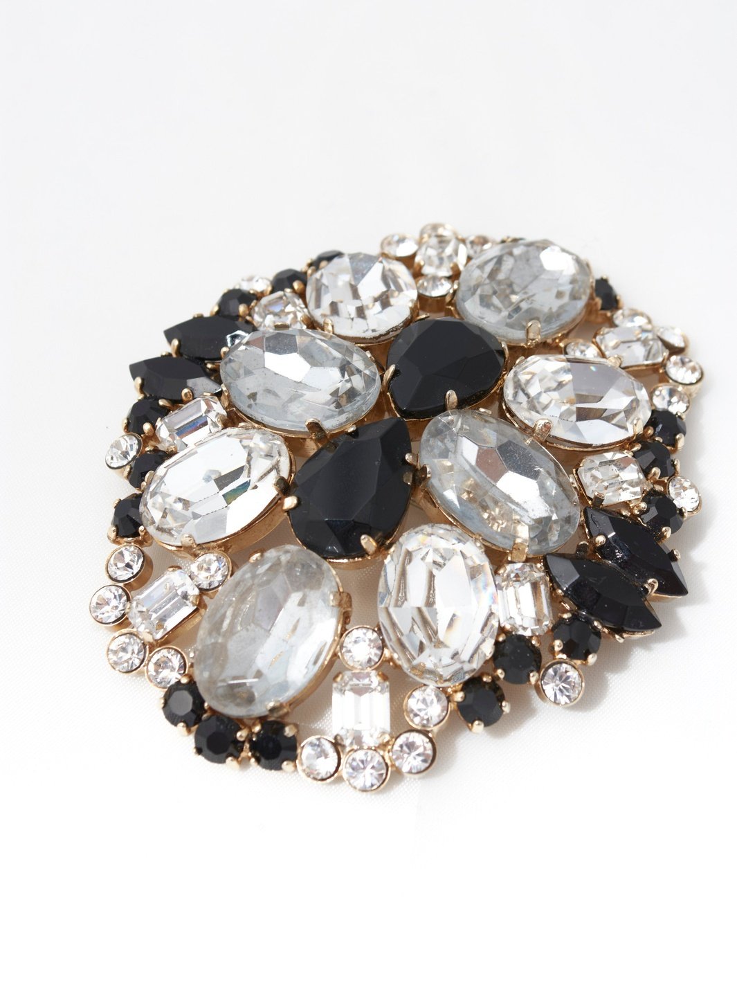 Gianfranco Ferrè brooch with black stones, 1980