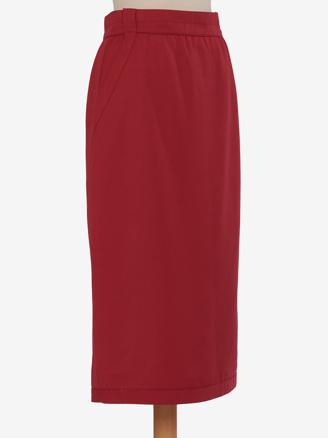 Gianni Versace Red Wool Skirt