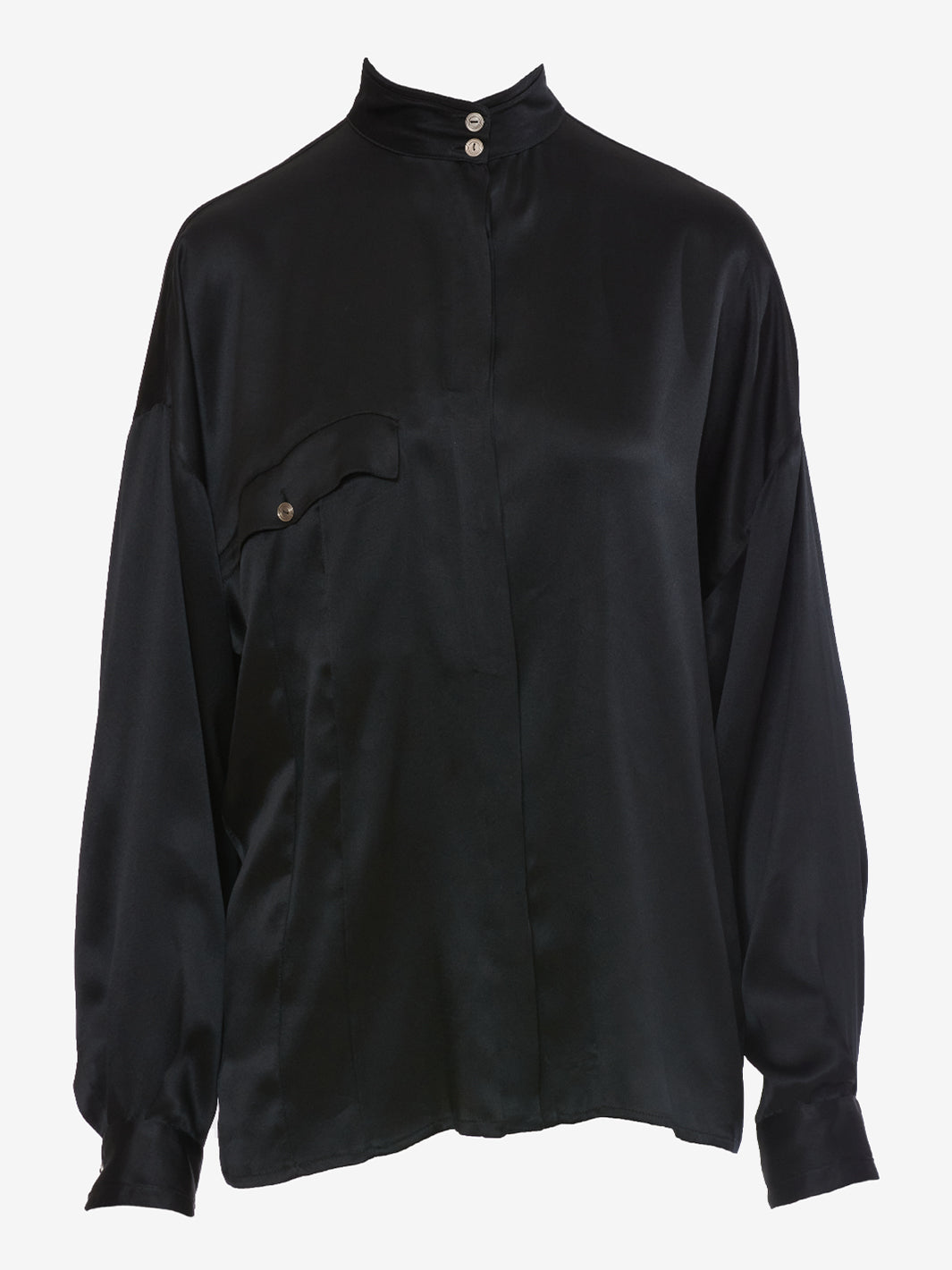 Gianni Versace Black Silk Shirt