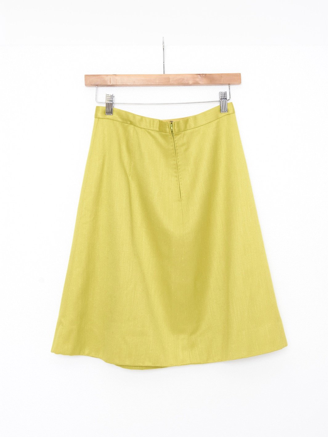 1960s knee-length Gio Caré skirt in lime green cotton