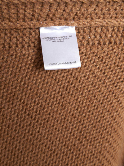 Y2K Gucci camel-colour turtleneck poncho in wool