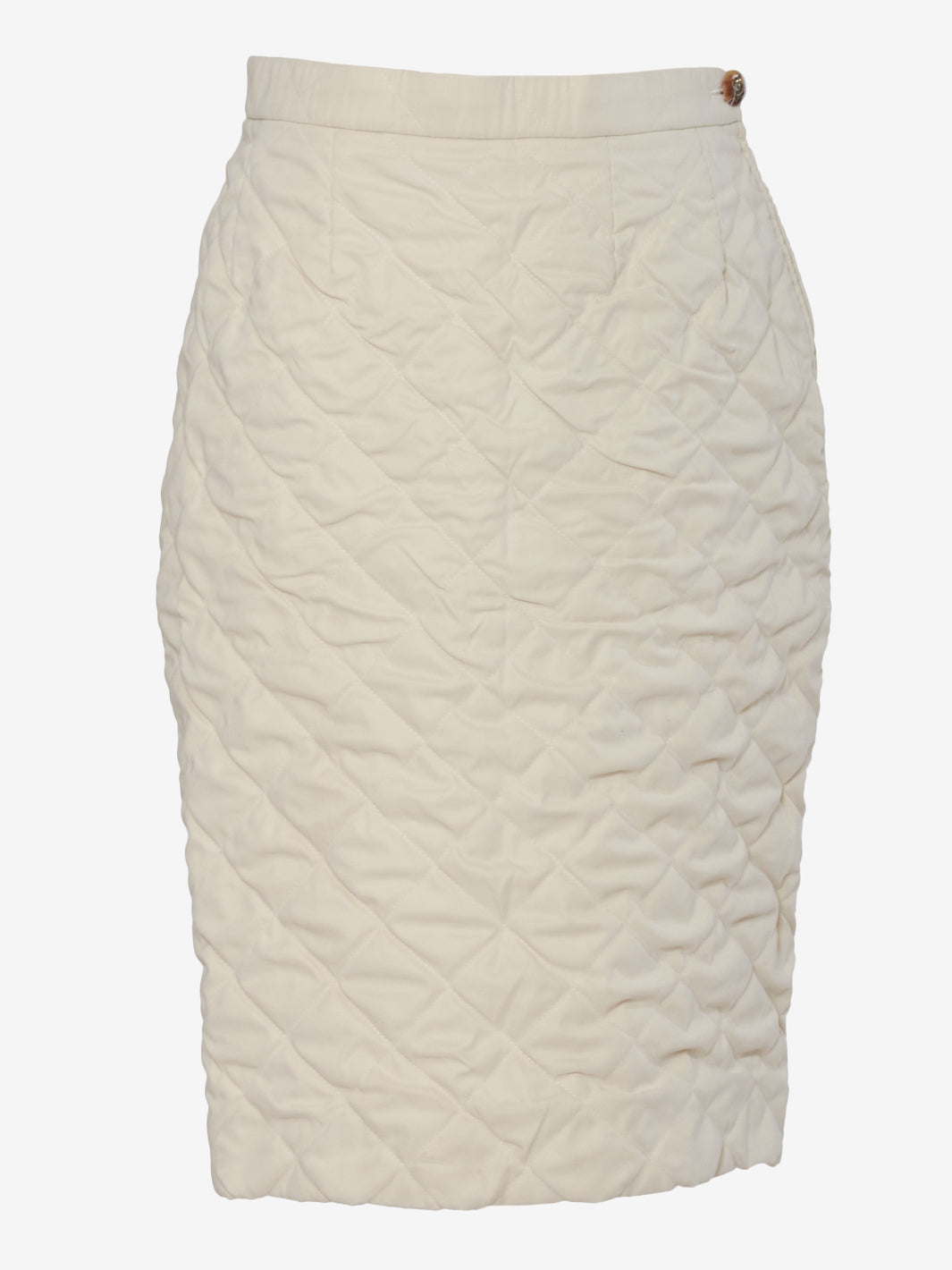 Hermès White Stitched Skirt