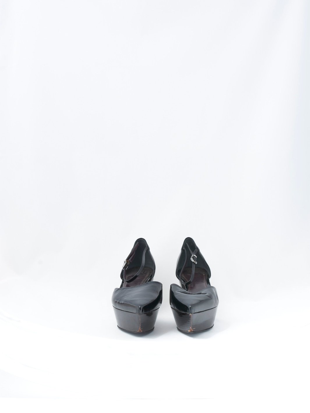 Y2K Jil Sander black pump with wedge