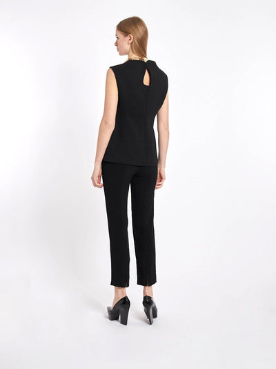 Y2K Jil Sander black sleeveless tunic with opening on the back