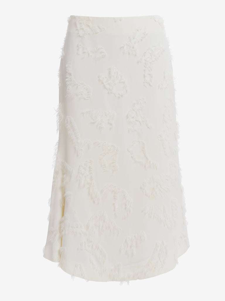 Jil Sander White Fil Coupè Skirt