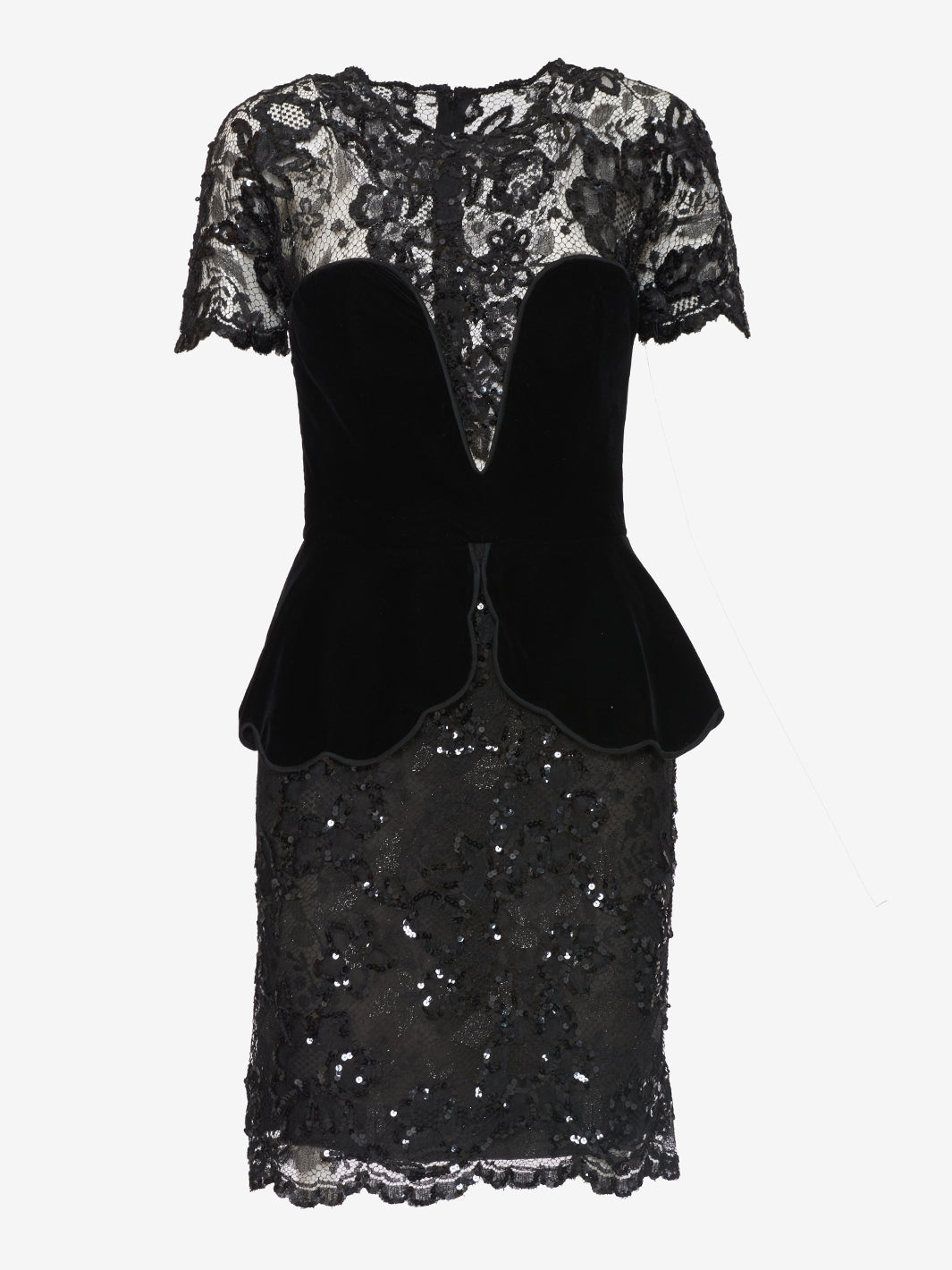 Juanita Sabbadini lace and velvet dress