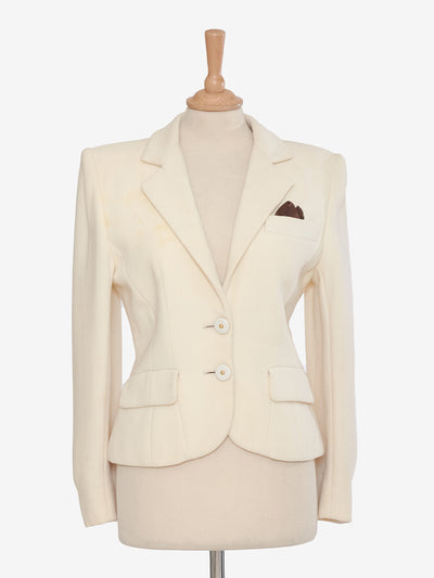 Juanita Sabbadini White Wool Suit