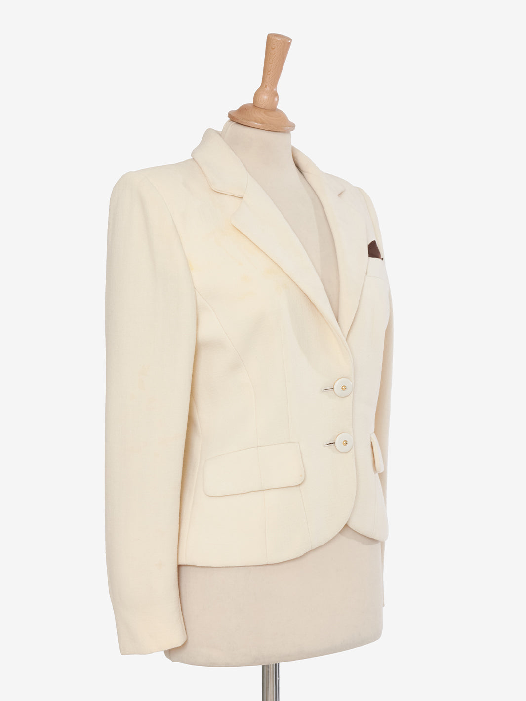 Juanita Sabbadini White Wool Suit