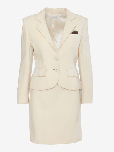 Juanita Sabbadini White Wool Suit