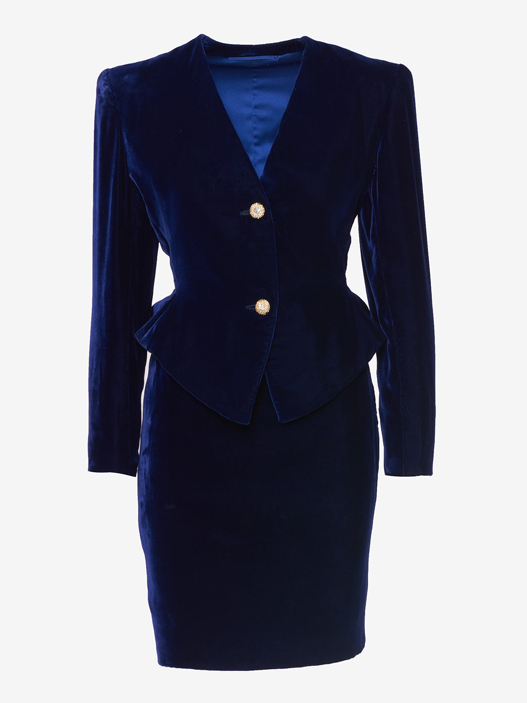 Juanita Sabbadini Blue Velvet Suit