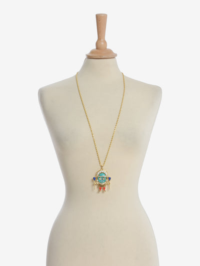 Kenneth Jay Lane Gemstone Pendant Necklace