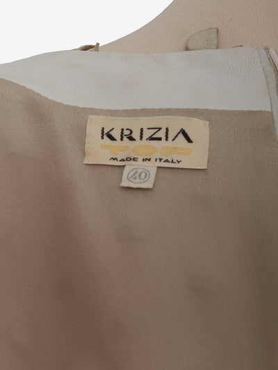 Krizia Grey leather mini dress
