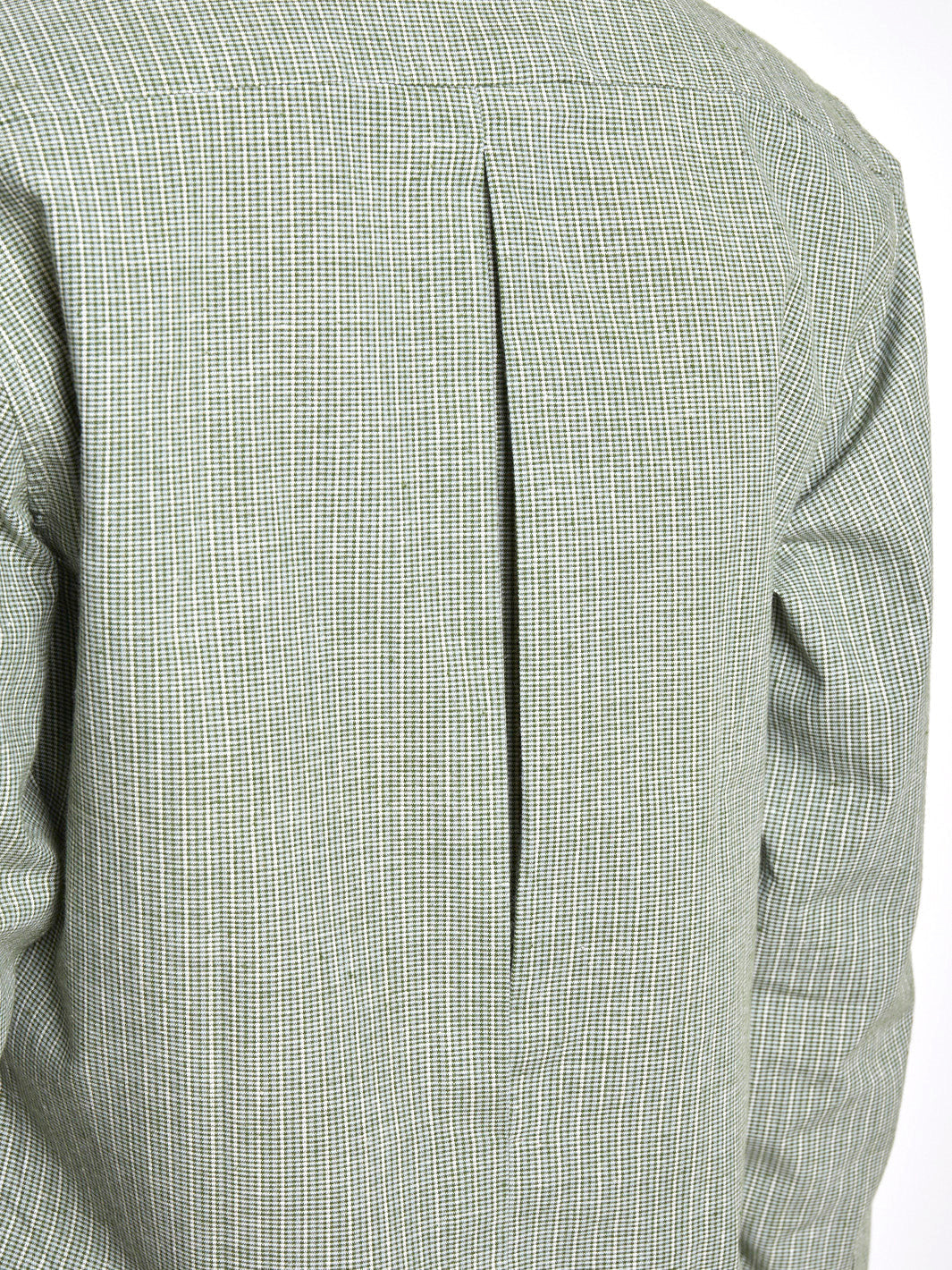 1970s Levi's button-down shirt in green and white melange