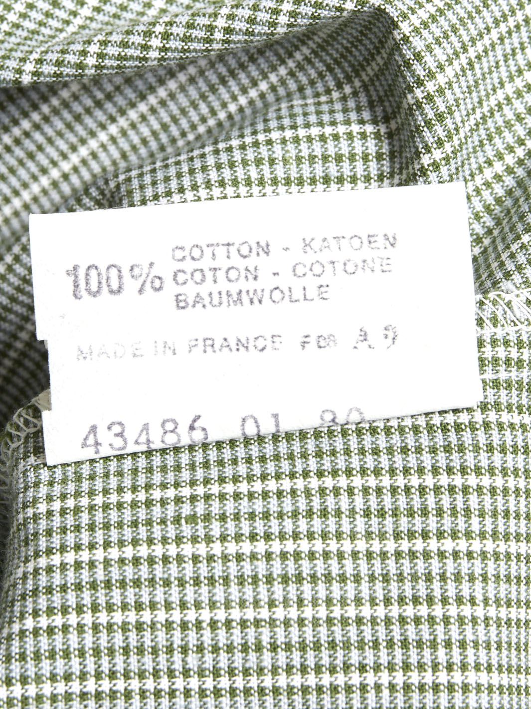 1970s Levi's button-down shirt in green and white melange