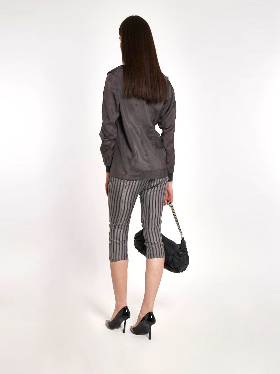 Y2K grey Marni blouse with ruffles