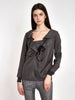 Y2K grey Marni blouse with ruffles