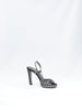 2010 Miu Miu grey sandals with jewelled heel