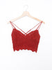 Y2K crochet top in red cotton