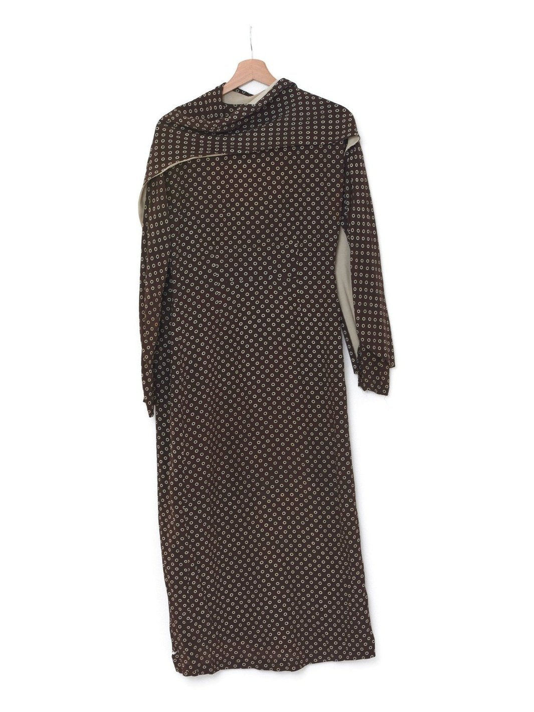 Vintage polka dot dress and cape ensemble