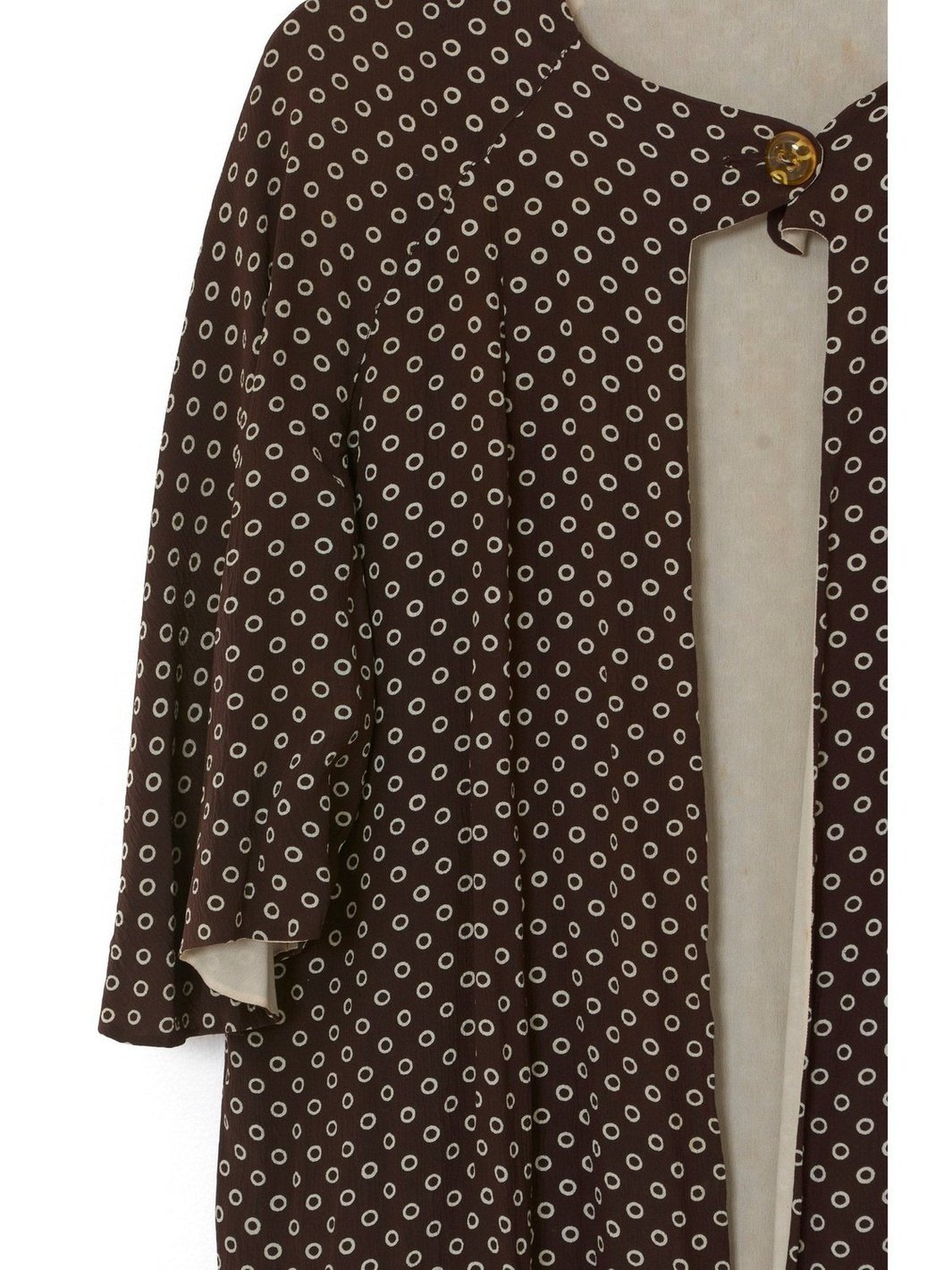 Vintage polka dot dress and cape ensemble