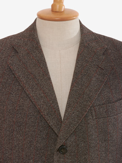 Brown herringbone suit