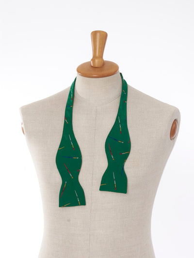 Silk bow tie with brush print, 1980