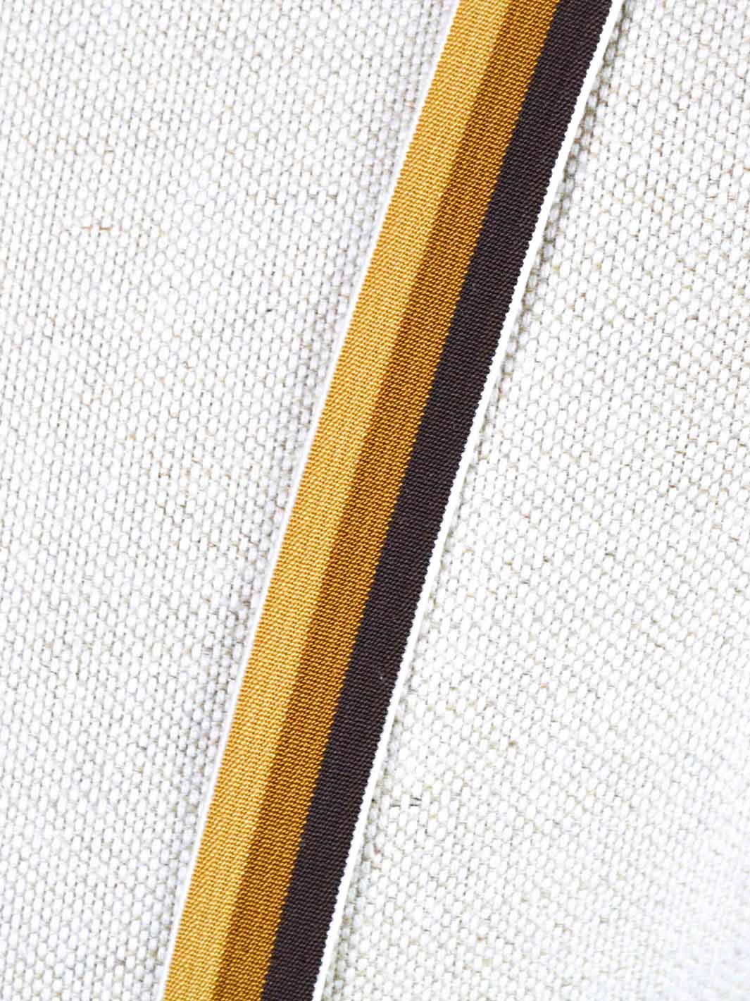 1970s striped thin suspenders in shades of brown