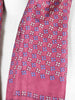 1970s men burgundy silk-blend scarf with graphic pattern