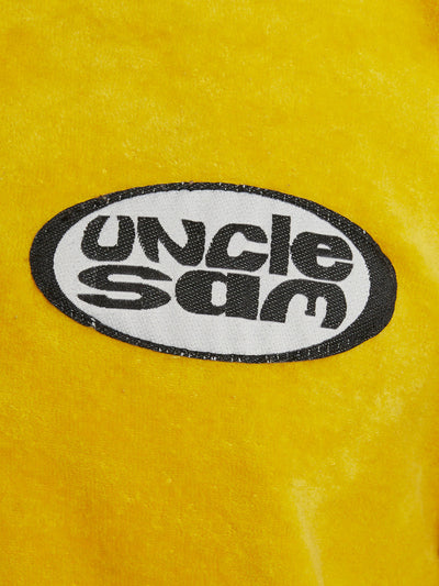 1990s Uncle Sam yellow polo shirt in chenille