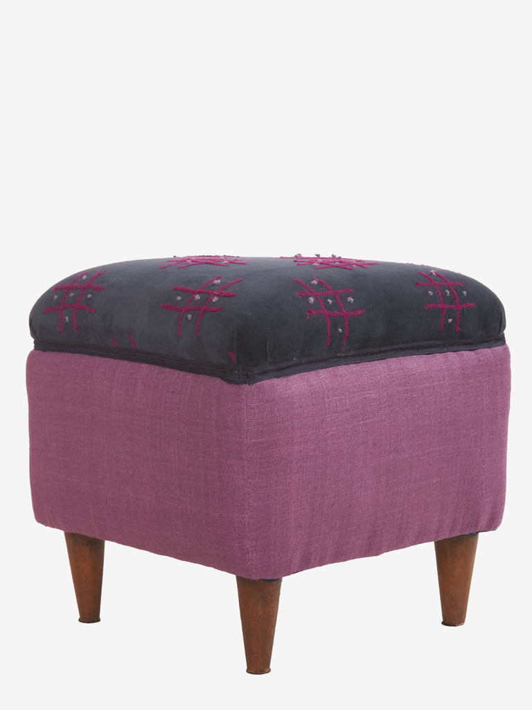 1960s upholstered pouf