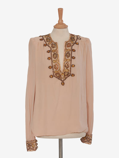 Vintage blouse with appliqués
