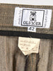 1990s Olivier Valentino pants in grey and brown melange linen