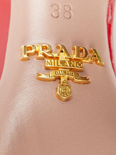 2010 Prada slingback Fiamma sandal in patent leather with heel