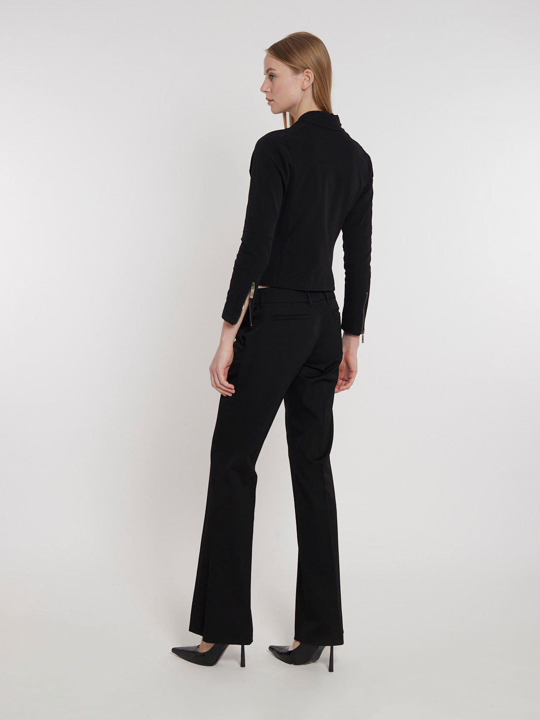 Y2K Gucci black low-waisted pants with flared line