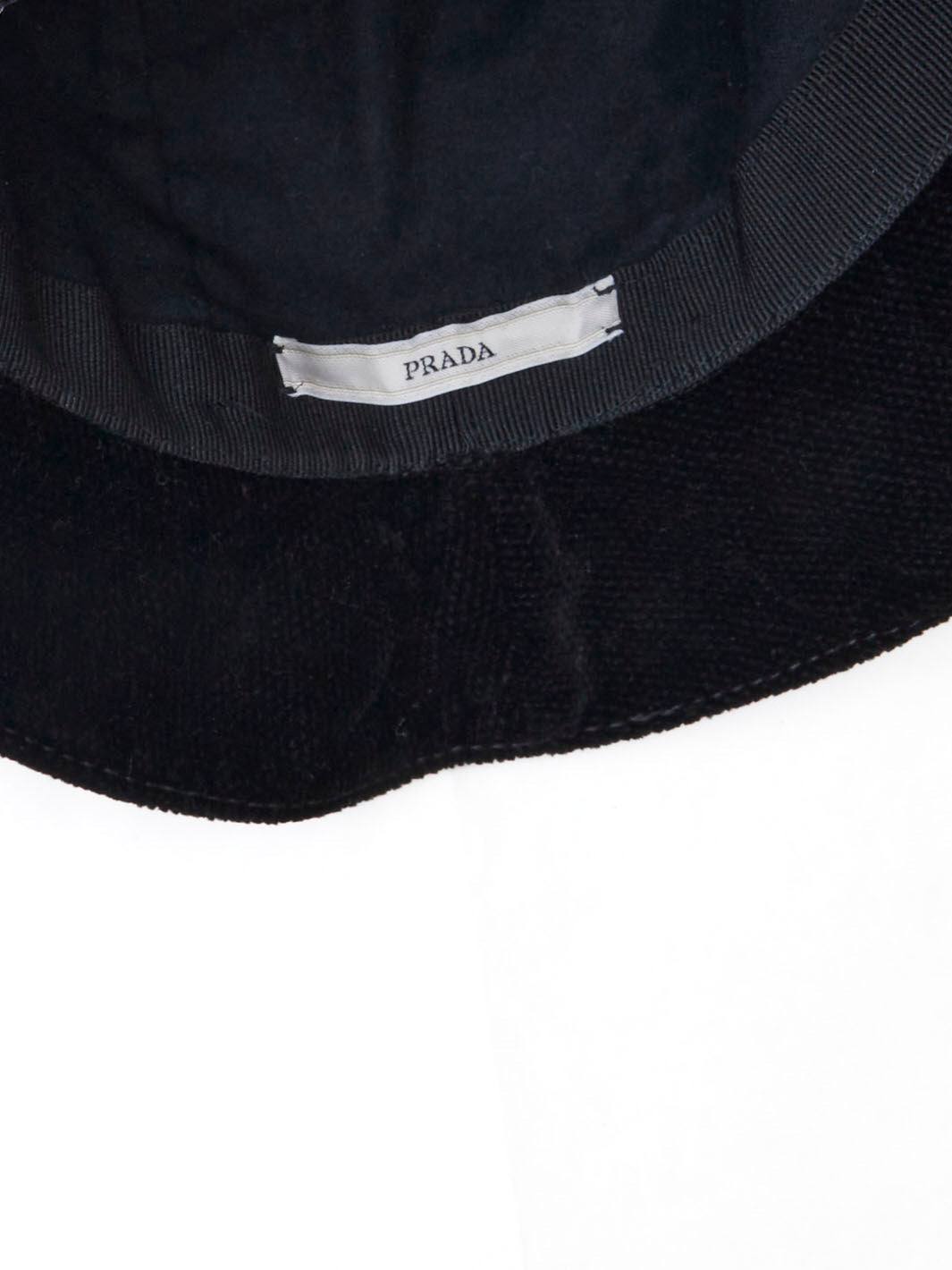 Y2K Prada hat in black velvet