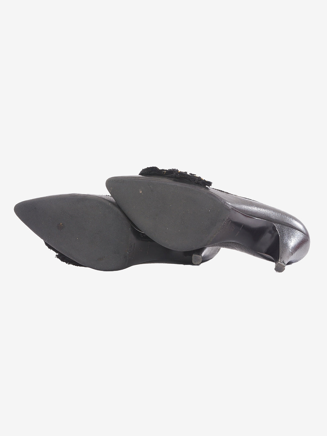 Prada shoe with black leather heel