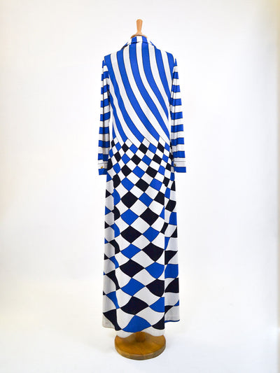 Roberta di Camerino blue and white dress, 70s