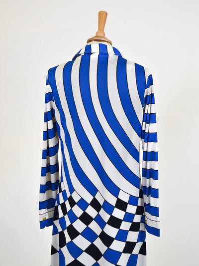 Roberta di Camerino blue and white dress, 70s
