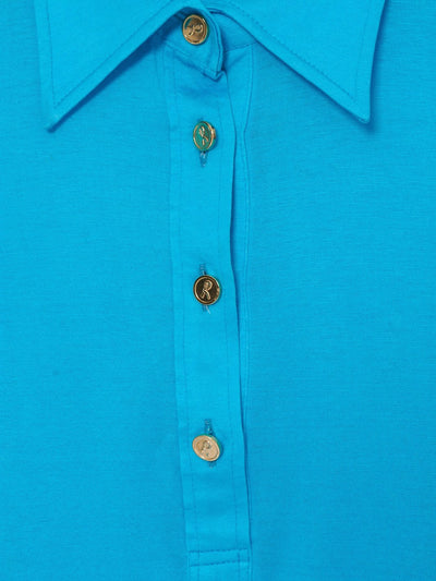 1970s Roberta Di Camerino sky-blue polo shirt in lightweight cotton