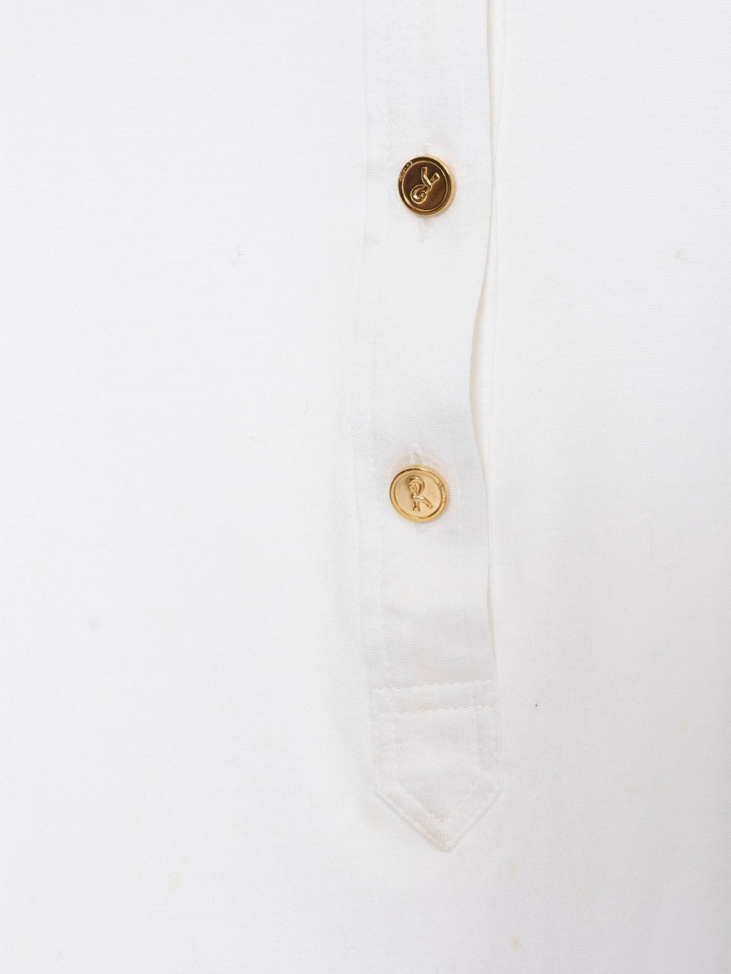 Polo Roberta Di Camerino anni '70 in cotone bianco