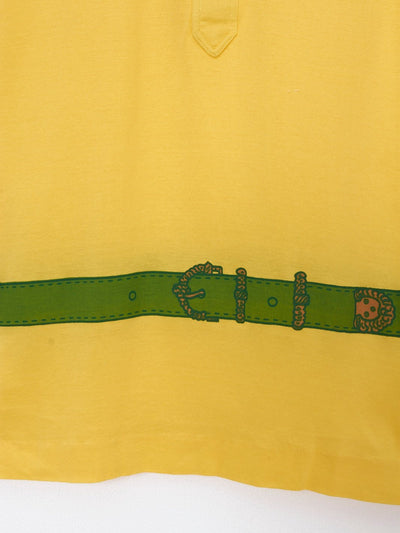 Polo Roberta Di Camerino anni '70 in cotone giallo