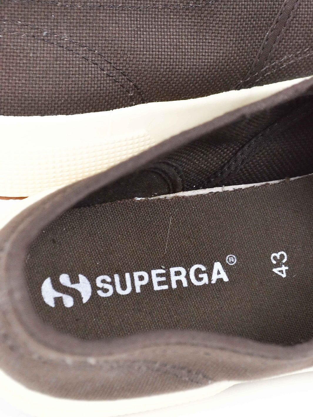 Sneaker Y2K Superga in tela marrone