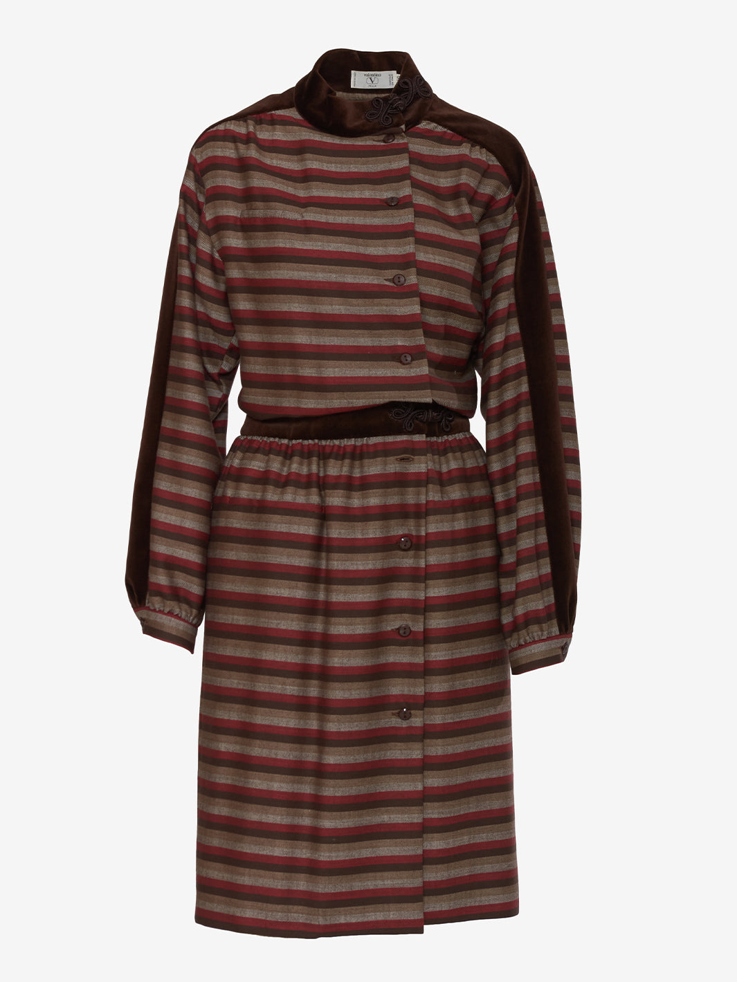 Valentino Striped Midi Dress