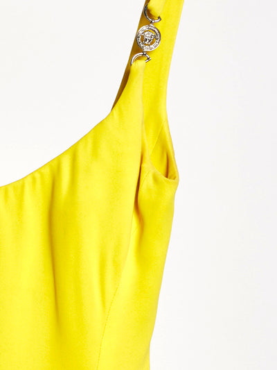 1990s yellow Gianni Versace minidress with straps
