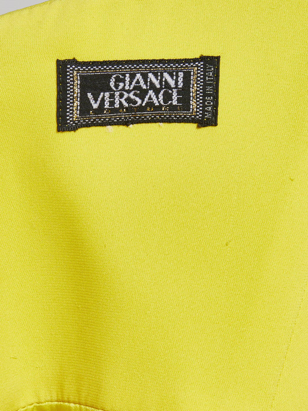 1990s yellow Gianni Versace minidress with straps