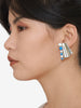 Vintage wavy clip-on earrings