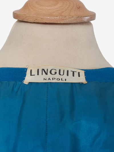 Vintage single-breasted blazer in blue wool