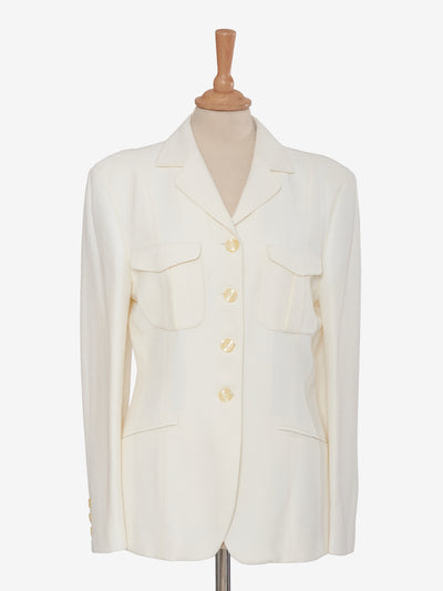 Vintage white viscose jacket