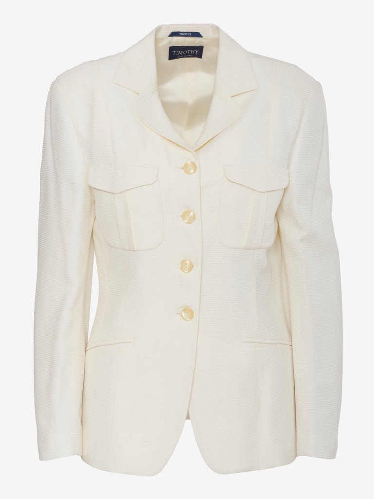 Vintage white viscose jacket